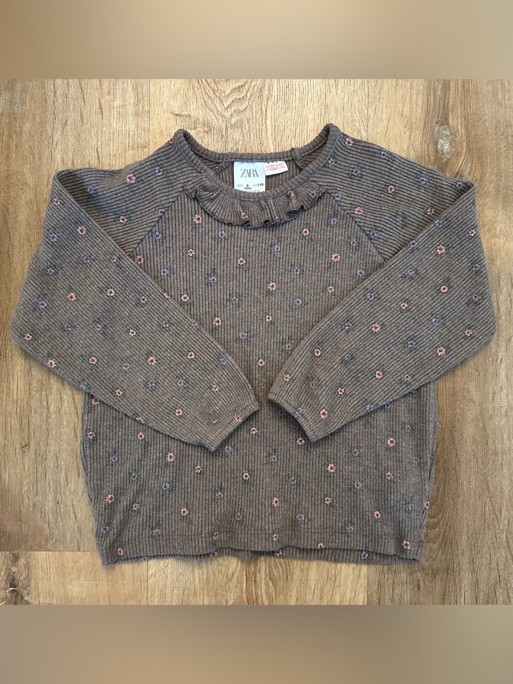 Zara Girls Ribbed Sweater Top